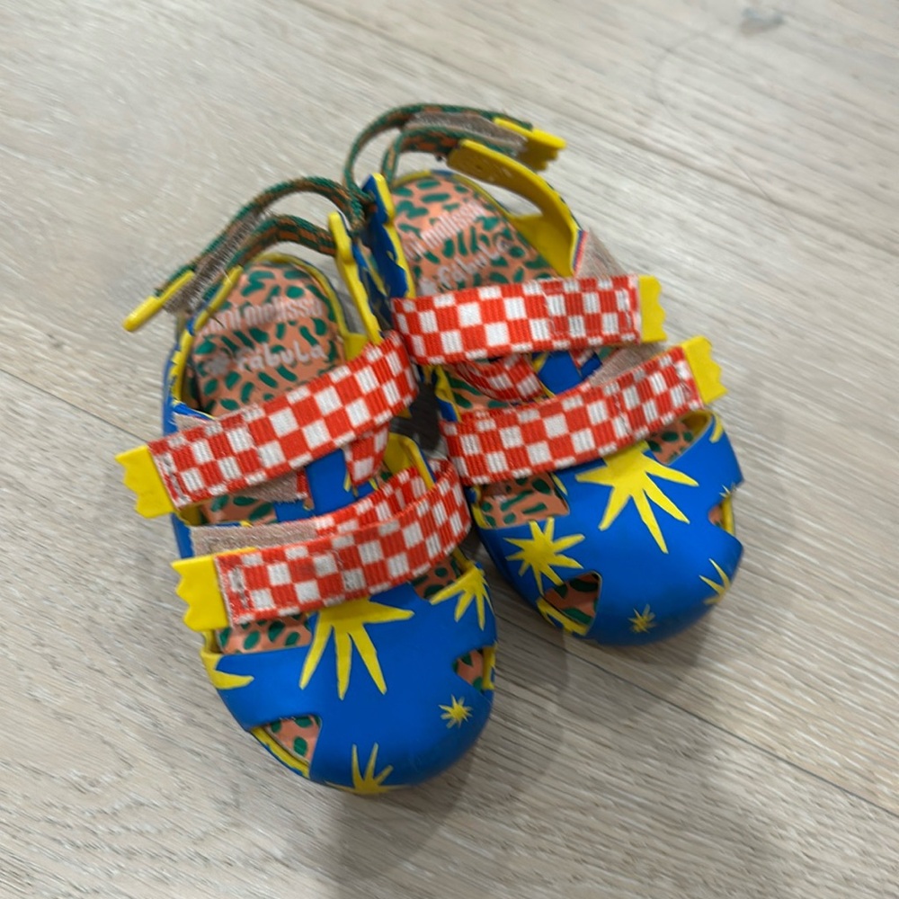 Mini Melissa velcro sandals size 6/7